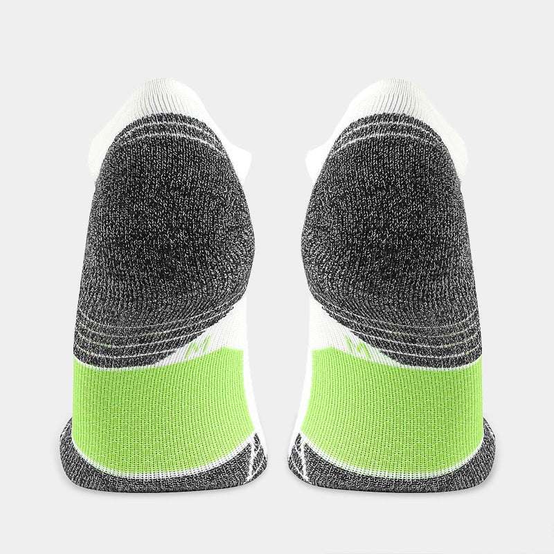 WANDER Men's Athletic Running Socks 7 Pairs Thick Cushion Ankle Socks for Men Sport Low Cut Socks 6-9/10-12 (7 Pairs White Green, Shoe Size: 12-14) - Image 4